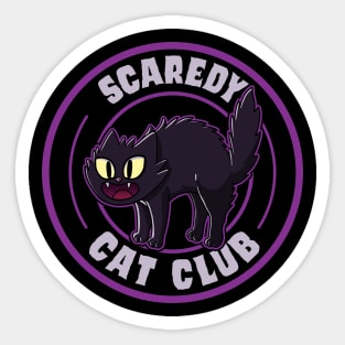 Scaredy Cat Club - Black Sticker